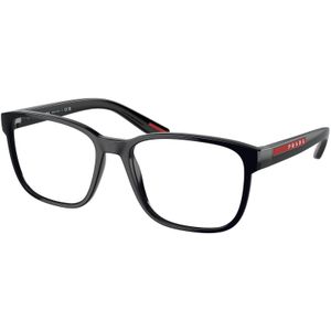 Prada Linea Rossa Man PS 06PV 1AB1O11 Optische monturen Nylon Zwart Transparant Kussen Normaal