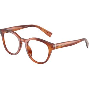 Dolce & Gabbana Man DG3421 3221 Optische monturen Acetaat Bruin Transparant Pantos Normaal