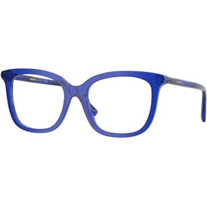 Burberry Donna BE2430 4168 Optische monturen Acetato Blu Trasparente Squadrata Normale