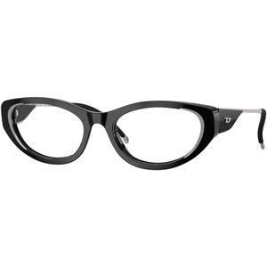 DIESEL Vrouw DL4004F 2001 Optische monturen Acetaat Zwart Transparant Kattenoog Normaal