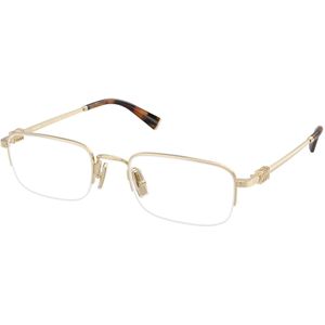 Miu Miu Vrouw MU 52WV ZVN1O1 Optische monturen Metaal Goud Transparant Hurken Normaal