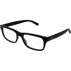 Gucci Man GG1858O 001 Optische monturen Geïnjecteerd Zwart Transparant Kwadraat