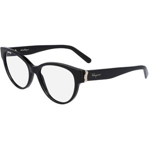 Ferragamo Vrouw SF2863 42908 001 Optische monturen Plastic Zwart  Kattenoog