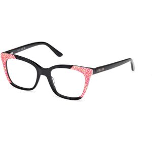Guess Uniseks GU50268 005 Optische monturen Acetaat Zwart  Kwadraat Normaal
