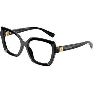 Dolce & Gabbana Vrouw DG3413 501 Optische monturen Acetaat Zwart Transparant Vlinder Normaal