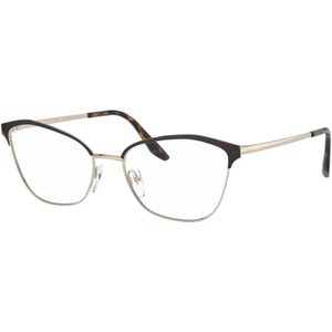 Prada Vrouw PR 62XV KOF1O1 Brown/Pall Gold Optische monturen Metaal Bruin  Kattenoog