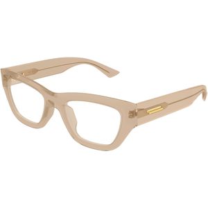 Bottega Veneta Vrouw BV1360O 004 Optische monturen Acetaat Bruin Transparant Hurken