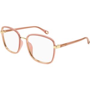 Chloé Vrouw CH0034O 023 Optische monturen Bio-geïnjecteerd Rood Transparant Kwadraat