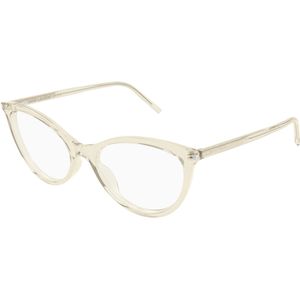 SAINT LAURENT Vrouw SAINT LAURENT SL 833 004 Optische monturen Acetaat Geel Transparant Kattenoog