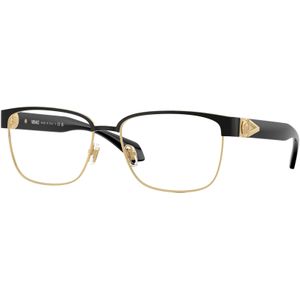 Versace Man VE1306 1436 Optische monturen Metaal Zwart Transparant Kussen Normaal
