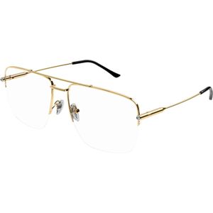 Gucci Vrouw GG1415O 001 Optische monturen Metaal Goud Transparant Piloot