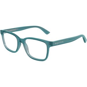 Alexander McQueen Man AM0541O 010 Optische monturen Acetaat Blauw Transparant Kwadraat