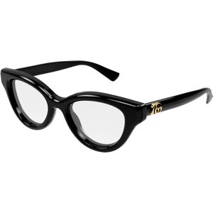 Gucci Vrouw GG1832O 001 Optische monturen Geïnjecteerd Zwart Transparant Kattenoog