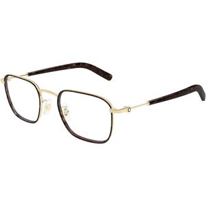 Montblanc Man Montblanc MB0424O 003 Optische monturen Metaal Goud Transparant Kwadraat