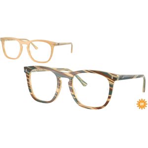Ray - Ban Unisex RX2210V  8383 Optische monturen Acetaat Bruin Transparant Hurken Normaal