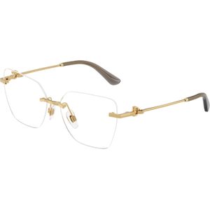 Dolce & Gabbana Vrouw DG1363  02 Optische monturen Metaal Goud Transparant Kattenoog Normaal