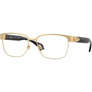 Versace Man VE1306 1002 Optische monturen Metaal Goud Transparant Kussen Normaal