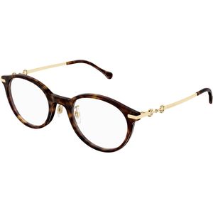 Gucci Vrouw Gucci GG1904OJ 002 Optische monturen Acetaat Havana Transparant Rotonde