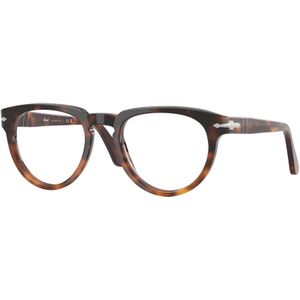 Persol Unisex PO3377V 1160 Optische monturen Acetaat Bruin Transparant Pantos Normaal