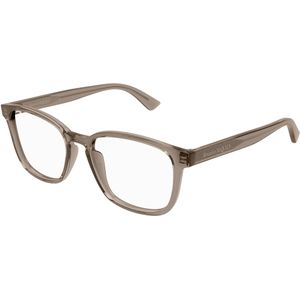 Alexander McQueen Man AM0462O 005 Optische monturen Acetaat Bruin Transparant Hurken