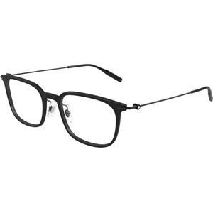 Montblanc Man Montblanc MB0100O 010 Optische monturen Geïnjecteerd Zwart Transparant Kwadraat
