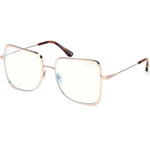 TOM FORD Vrouw FT6098-B 028 Optische monturen Titanium Goud  Geometrisch Normaal