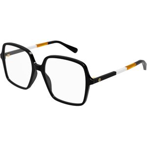 Gucci Vrouw GG1003O 010 Optische monturen Acetaat Zwart Transparant Kwadraat