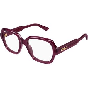 Chloé Vrouw CH0341O 005 Optische monturen Acetaat Bordeaux Transparant Geometrisch