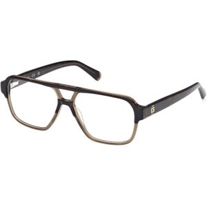 Guess Man GU50093 056 Optische monturen Acetaat Havana  Hurken Normaal