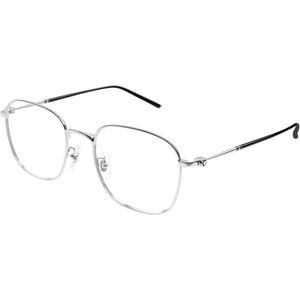 Montblanc Man Montblanc MB0415OA 003 Optische monturen Titanium Zilver Transparant Kwadraat