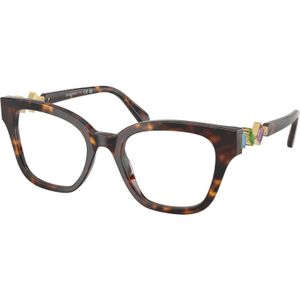 Swarovski Donna SK2048 1002 Optische monturen Acetato Tartaruga Trasparente Squadrata Normale