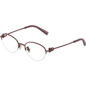 Tiffany Vrouw TF1158TD 6015 Optische monturen Titanium Rood Transparant Rotonde Normaal