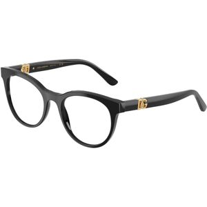 Dolce & Gabbana Vrouw DG3399 501 Optische monturen Acetaat Zwart Transparant Pantos Normaal