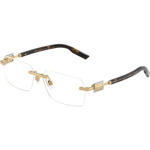 Dolce & Gabbana Man DG1361 02 Optische monturen Metaal Goud Transparant Hurken Normaal