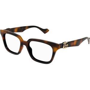 Gucci Vrouw GG1536O 002 Optische monturen Geïnjecteerd Havana Transparant Kattenoog