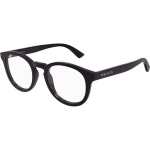Alexander McQueen Unisex AM0514O 006 Optische monturen Acetaat Altviool Transparant Rotonde