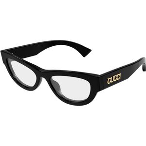 Gucci Vrouw GG1836O 001 Optische monturen Acetaat Zwart Transparant Kattenoog