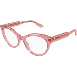 Chloé Vrouw CH0342O 008 Optische monturen Acetaat Roos Transparant Kattenoog