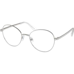 Swarovski Vrouw SK1013 4001 Optische monturen Metaal Zilver Transparant Rotonde Normaal
