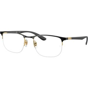 Ray - Ban Unisex RX6513 2890 Optische monturen Metaal Zwart Transparant Geometrisch Normaal