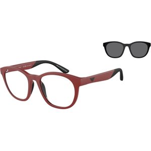 Emporio Armani Kind EK4001 50771W Zonnebrillen Geïnjecteerd Rood Transparant Pantos Normaal