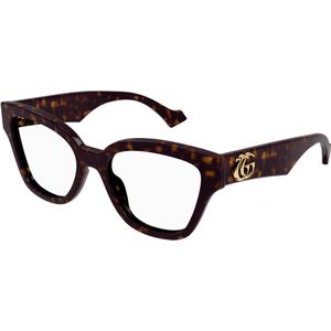 Gucci Vrouw GG1424O 002 Optische monturen Acetaat Havana  Geometrisch