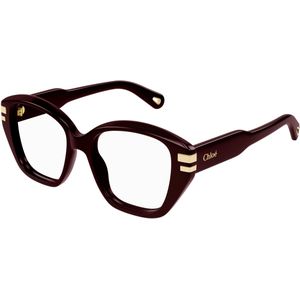 Chloé Donna CH0267O 004 Optische monturen Acetato Rosso Trasparente Cat Eye