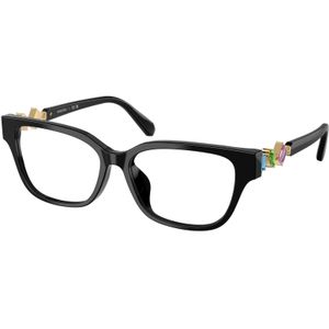 Swarovski Donna SK2049D 1001 Optische monturen Acetato Nero Trasparente Pillow Normale