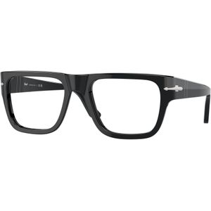 Persol Unisex PO3348V 95 Optische monturen Acetaat Zwart Transparant Hurken Normaal