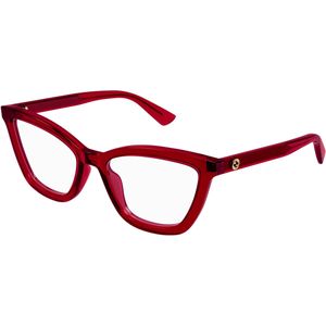 Gucci Vrouw Gucci GG1686O 009 Optische monturen Acetaat Rood Transparant Rotonde