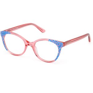 Guess Uniseks GU50267 074 Optische monturen Acetaat Roos  Rotonde Normaal