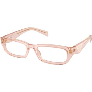 Prada Donna PR B05V 19Q1O11 Optische monturen Acetato Rosa Trasparente Squadrata Normale
