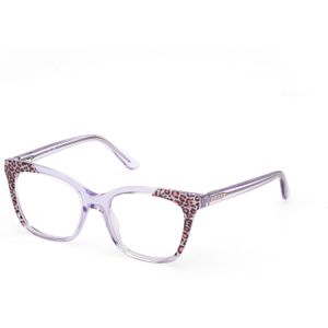 Guess Uniseks GU50268 083 Optische monturen Acetaat Altviool  Kwadraat Normaal