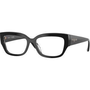 VOGUE EYEWEAR Donna VO5639U W44 Optische monturen Acetato Nero Trasparente Pillow Normale